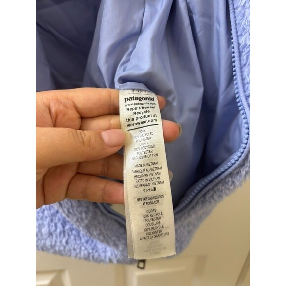 Patagonia Women's Los Gatos Fleece Vest lavender Purple Sherpa Size S - Picture 7 of 9